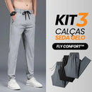 Fly Confort™ - Calça Masculina em Seda Gelo e Poliéster [COMPRE 1, LEVE 3]